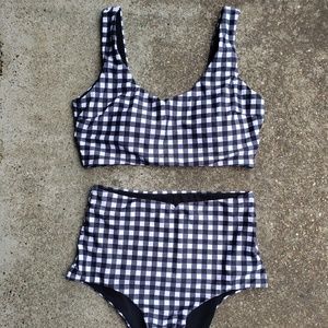 Bikinishe Gingham High Waist Swimsuit